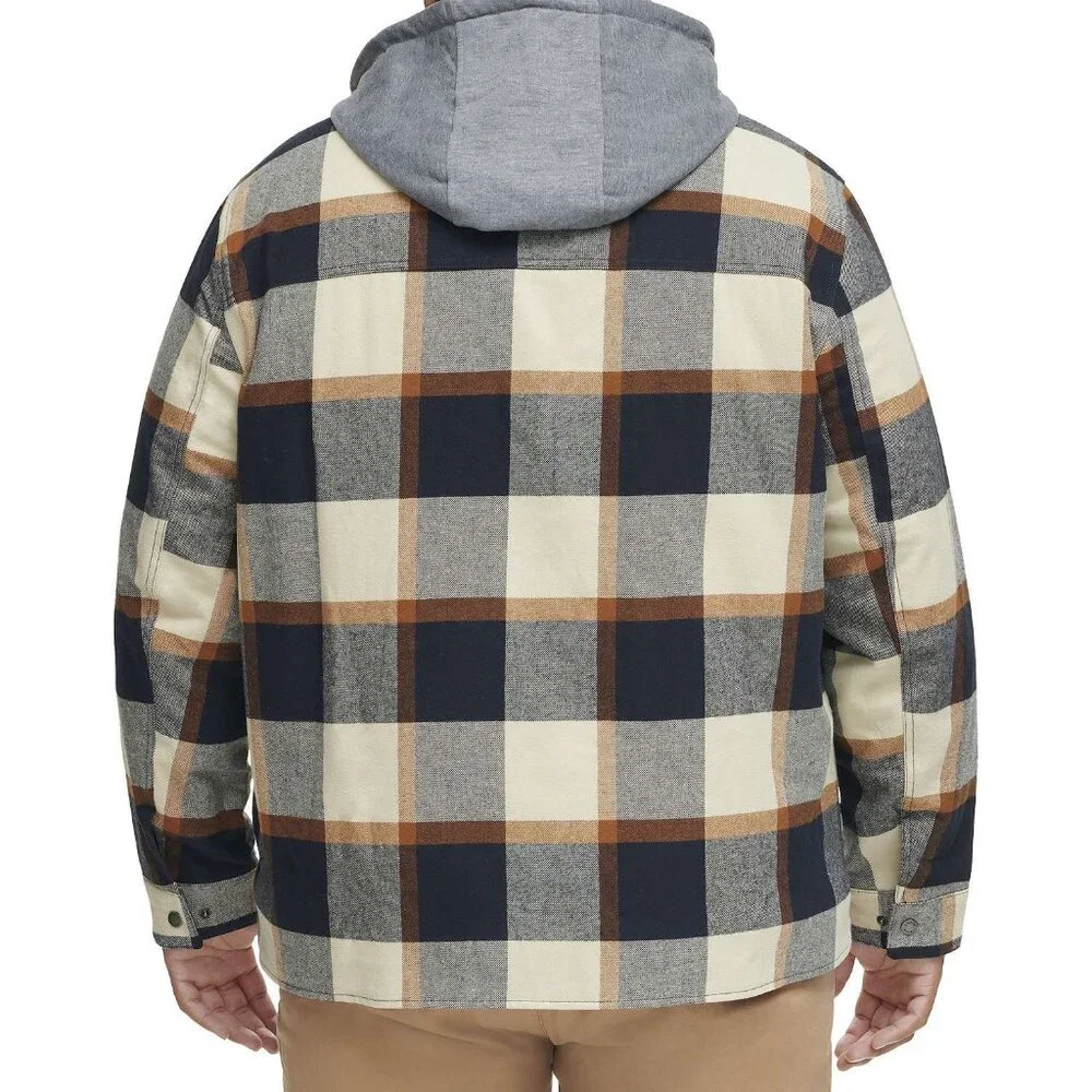 Levi's Plaid Sherpa Lined Hooded Shirt Jacket 3XL